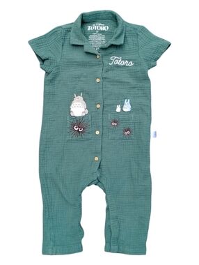 My Neighbor Totoro Green Cotton Gauze One Piece Size 18 Months Baby Embroidered